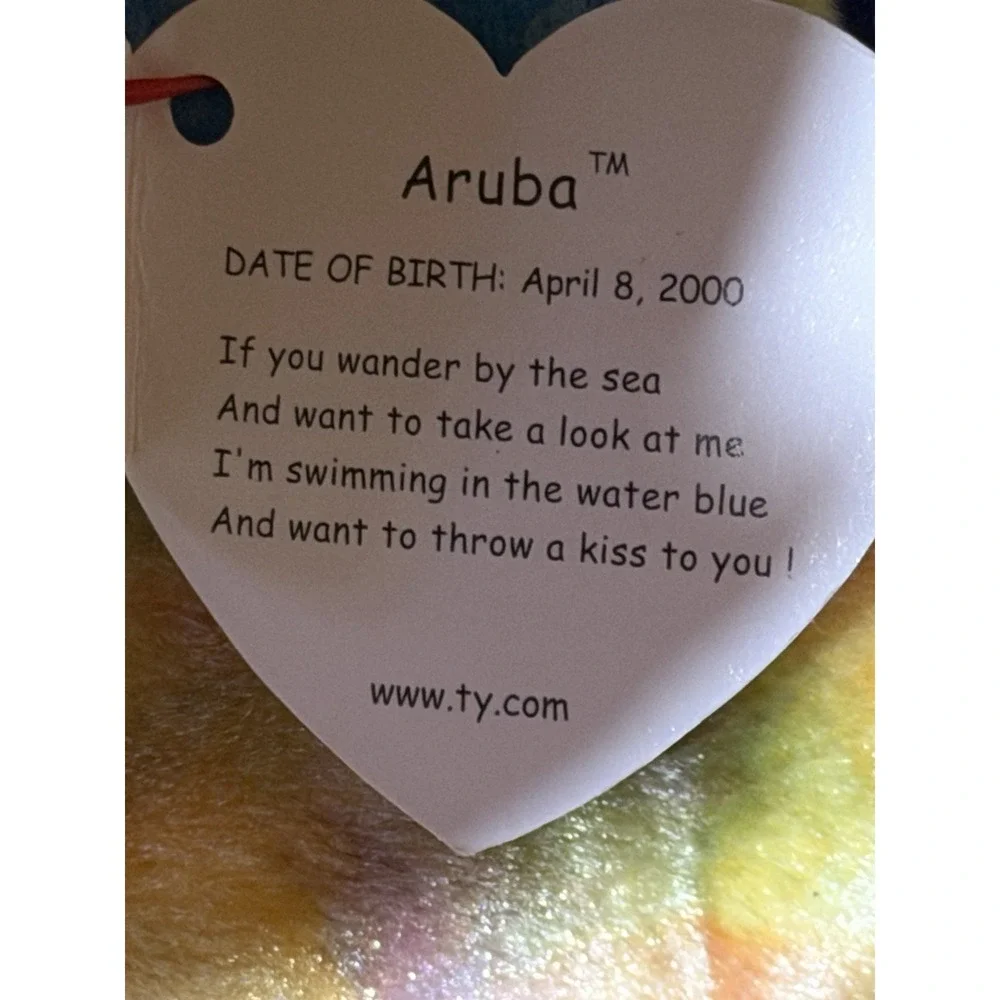 Ty Beanie Baby Aruba the Fish DOB April 8, 2000